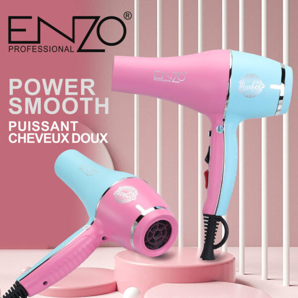 Barbie Hair Dryer – ENZO EN-8860A Professional-Grade Styling for Salon-Quality Results at Home