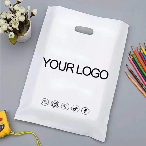 Wholesale Bags Customizable for Your Brand Wholesale D-Cut Handle Plastic Bags