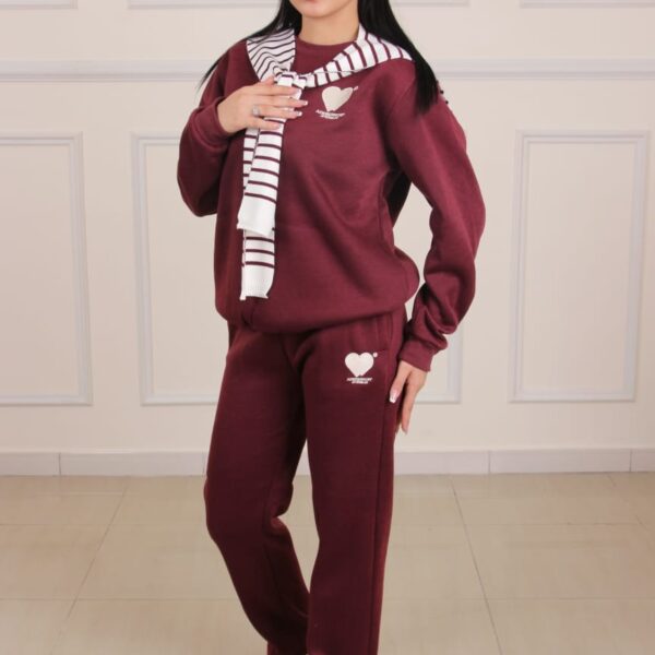 Women's Cozy Fleece Tracksuit Set – Hooded Sweatshirt & Jogger Pants Loungewear